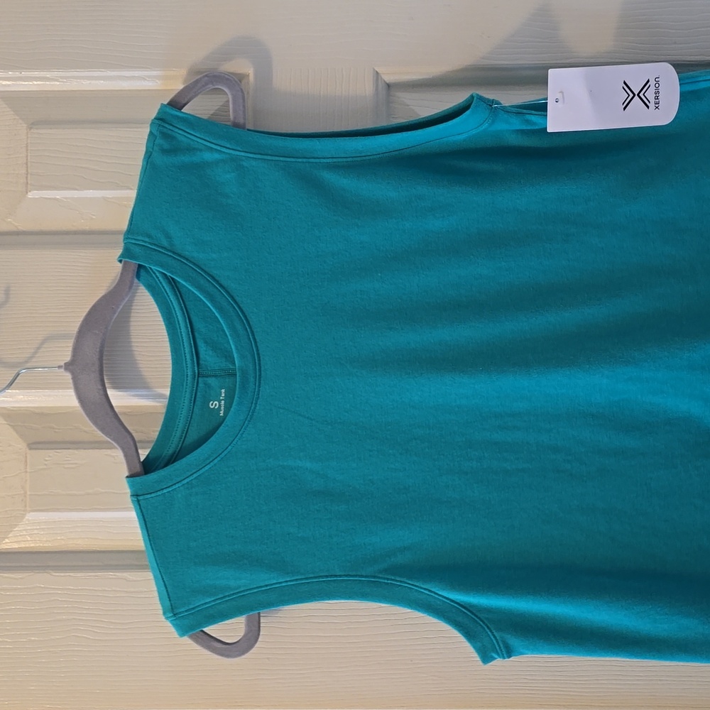 XERSION BRAND MEN'S TEAL GREEN SLEEVELESS MUSCLE TEE SHIRT SIZE  SMALL